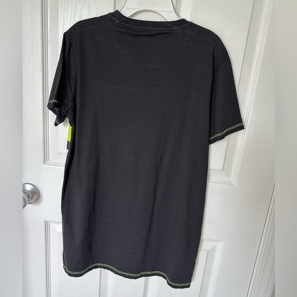 Guess Black and Neon Yellow Colorblock Tee - Picture 5 of 5